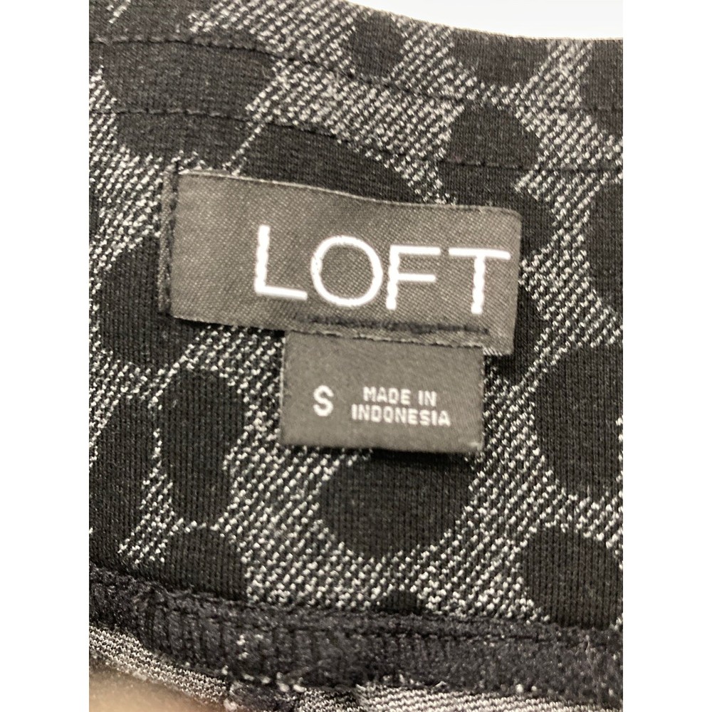 Cheetah Print Pants LOFT black grey leggings - Picture 2 of 3